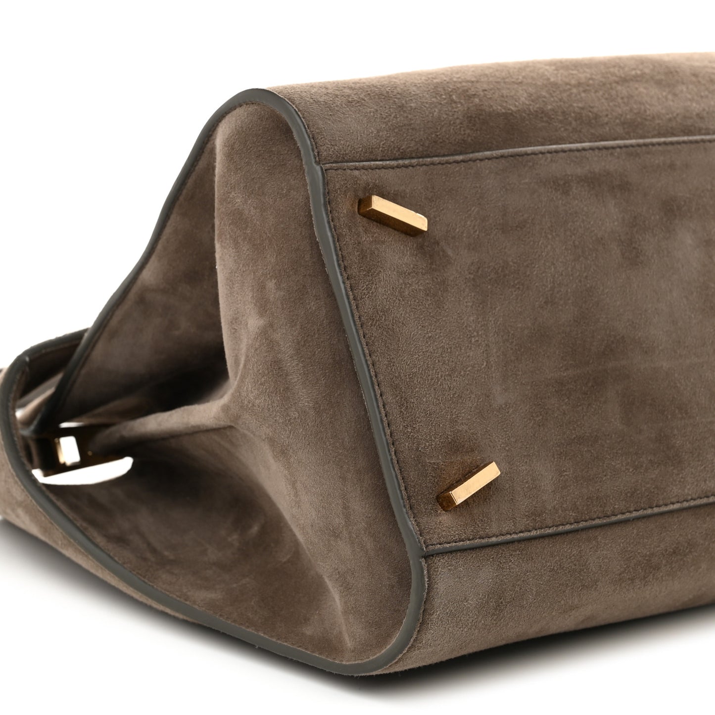 Suede Large Hug Soft Shoulder Bag Concrete
