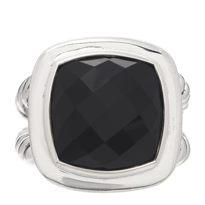 David Yurman Sterling Silver Black Onyx 14mm Albion Ring 52 6 1 of 5