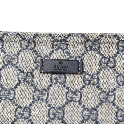 Gucci GG Plus Monogram Large Flat Messenger Bag Beige Blue 10 of 10