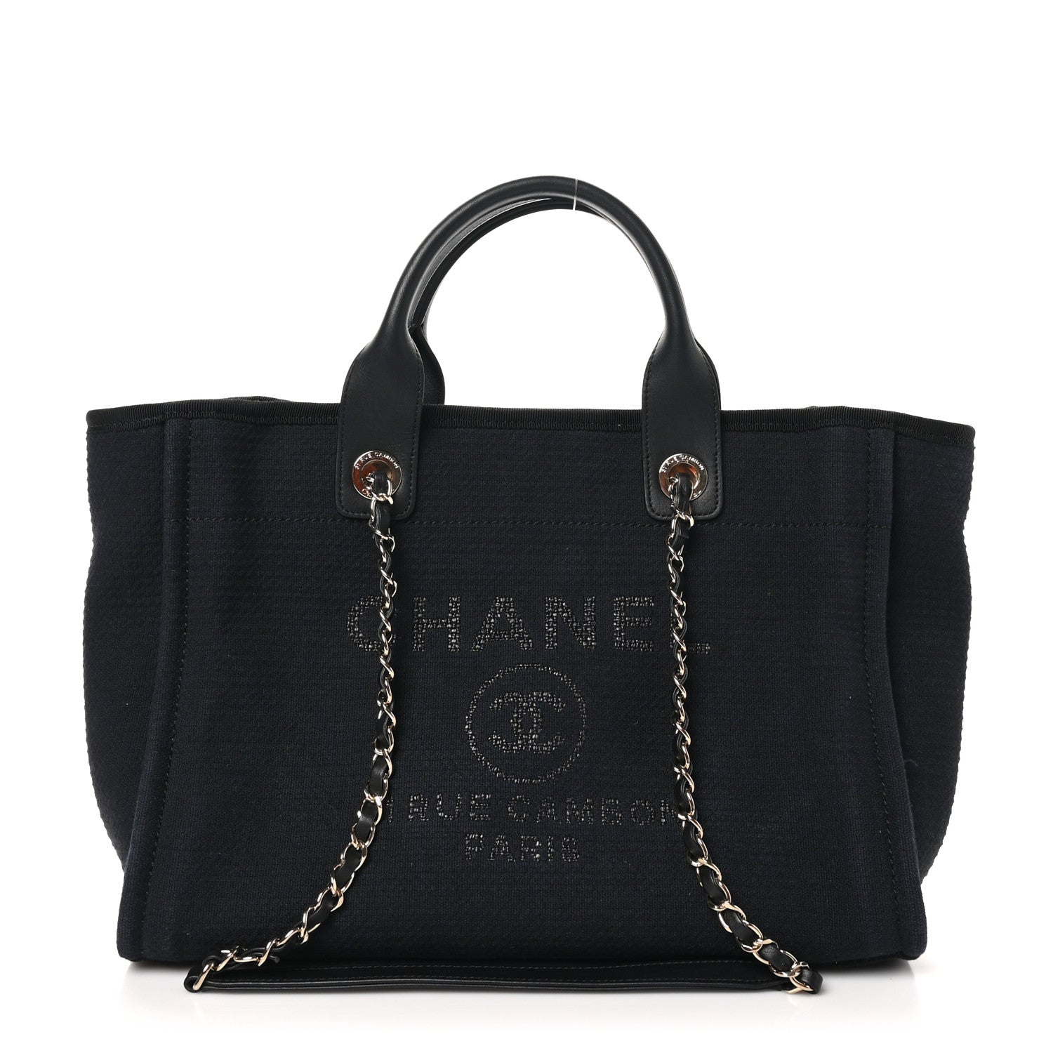 Chanel Mixed Fibers Small Deauville Tote Black 2 of 21