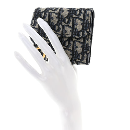 Christian Dior Oblique Saddle Lotus Wallet Blue 2 of 12