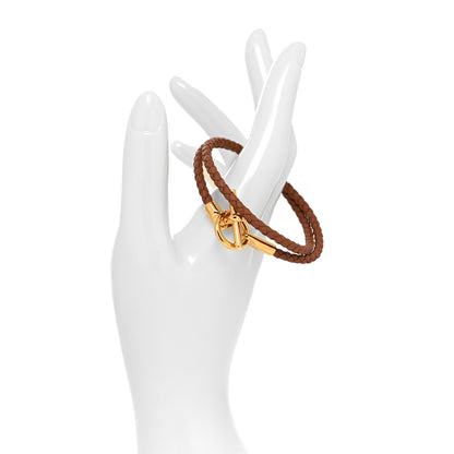 Hermes Swift Glenan Double Tour Bracelet T2 Gold 2 of 5