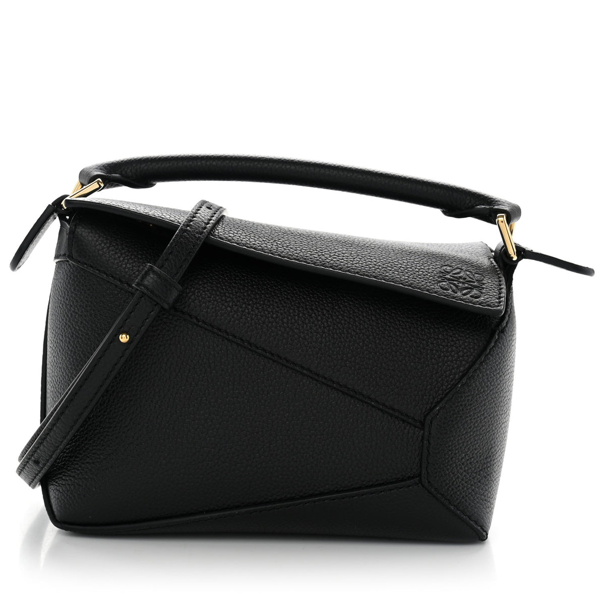 Loewe Calfskin Mini Puzzle Edge Bag Black 1 of 10