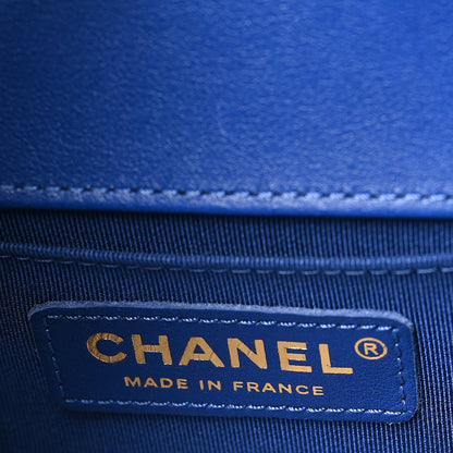 Chanel Calfskin Quilted Small Boy Flap Blue 6 of 9