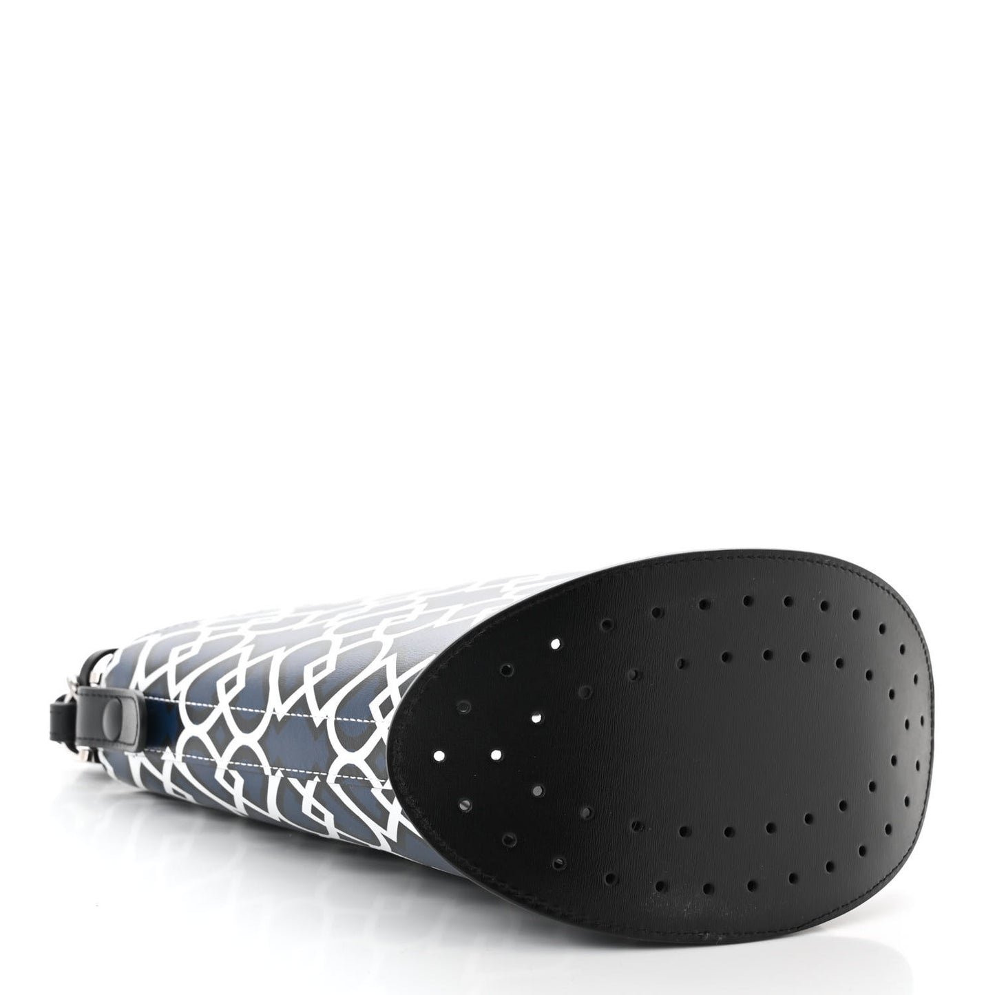 Smooth Calfskin Print Mini Pin Bucket Navy Black
