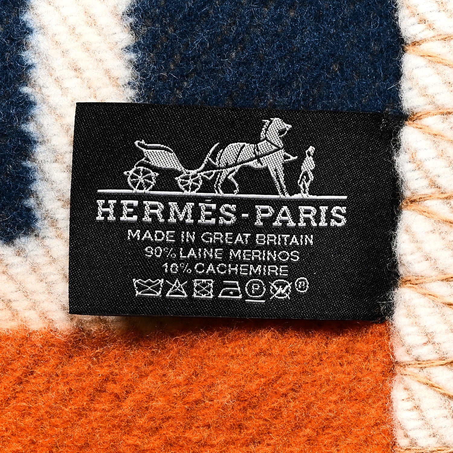 Hermes Wool Cashmere Avalon Bayadere Blanket Rocabar 1650819