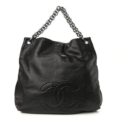 Chanel Lambskin Large Soft and Chain Hobo Black 1 of 9