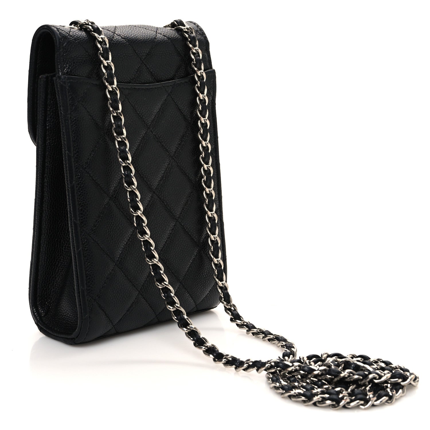 Chanel Caviar Quilted Classic Phone Holder Black 3 of 13