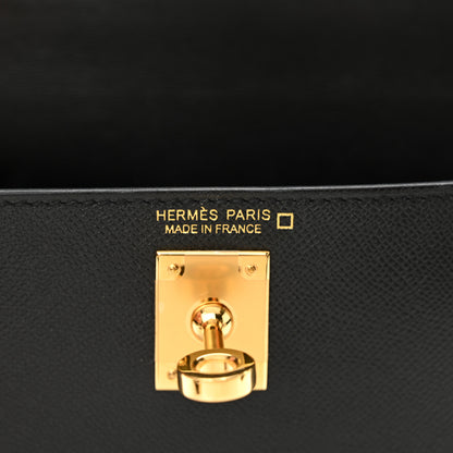 Hermes Madame Calfskin Matte Alligator Mini Kelly Sellier Touch 20 Black 6 of 14