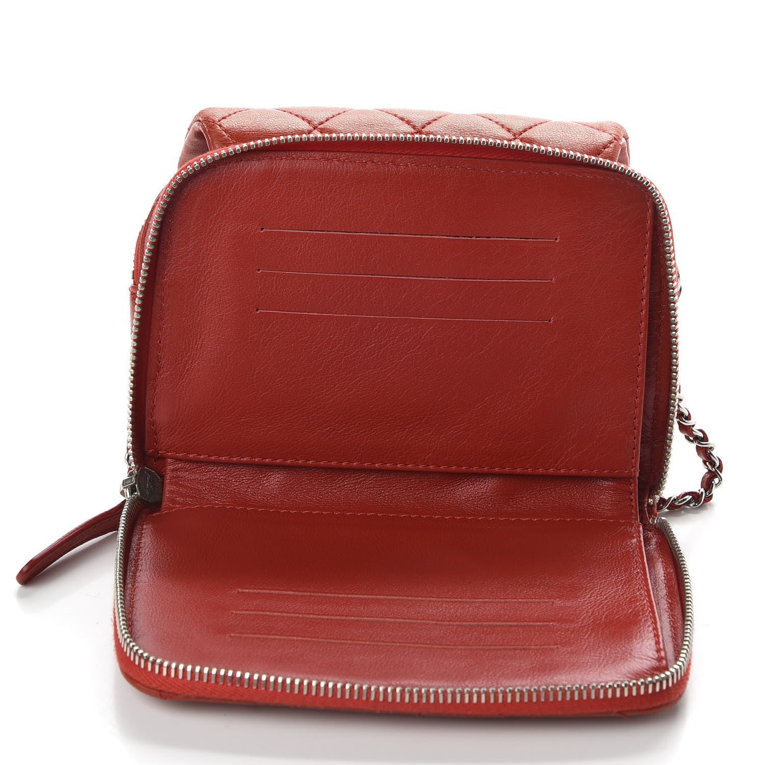 Chanel Lambskin Quilted New Mini Flap Red 7 of 9