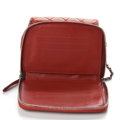 Chanel Lambskin Quilted New Mini Flap Red 7 of 9