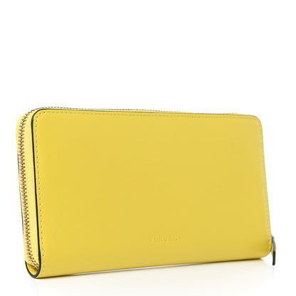 Versace Calfskin Tribute Zip Around Wallet Yellow 3 of 8