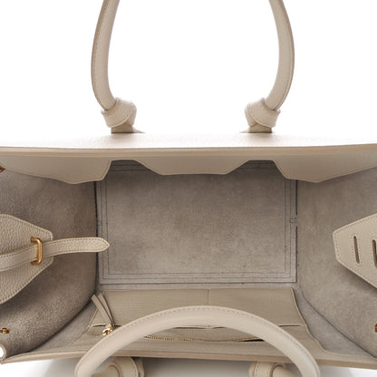 Celine Crisped Calfskin Mini Tie Knot Tote Chalk 5 of 13