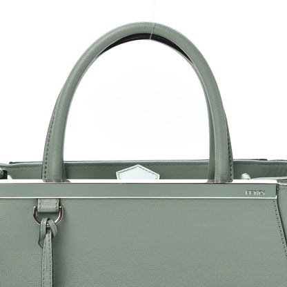 Fendi Vitello Elite Flamingo Petite 2Jours Tote Menta 9 of 9