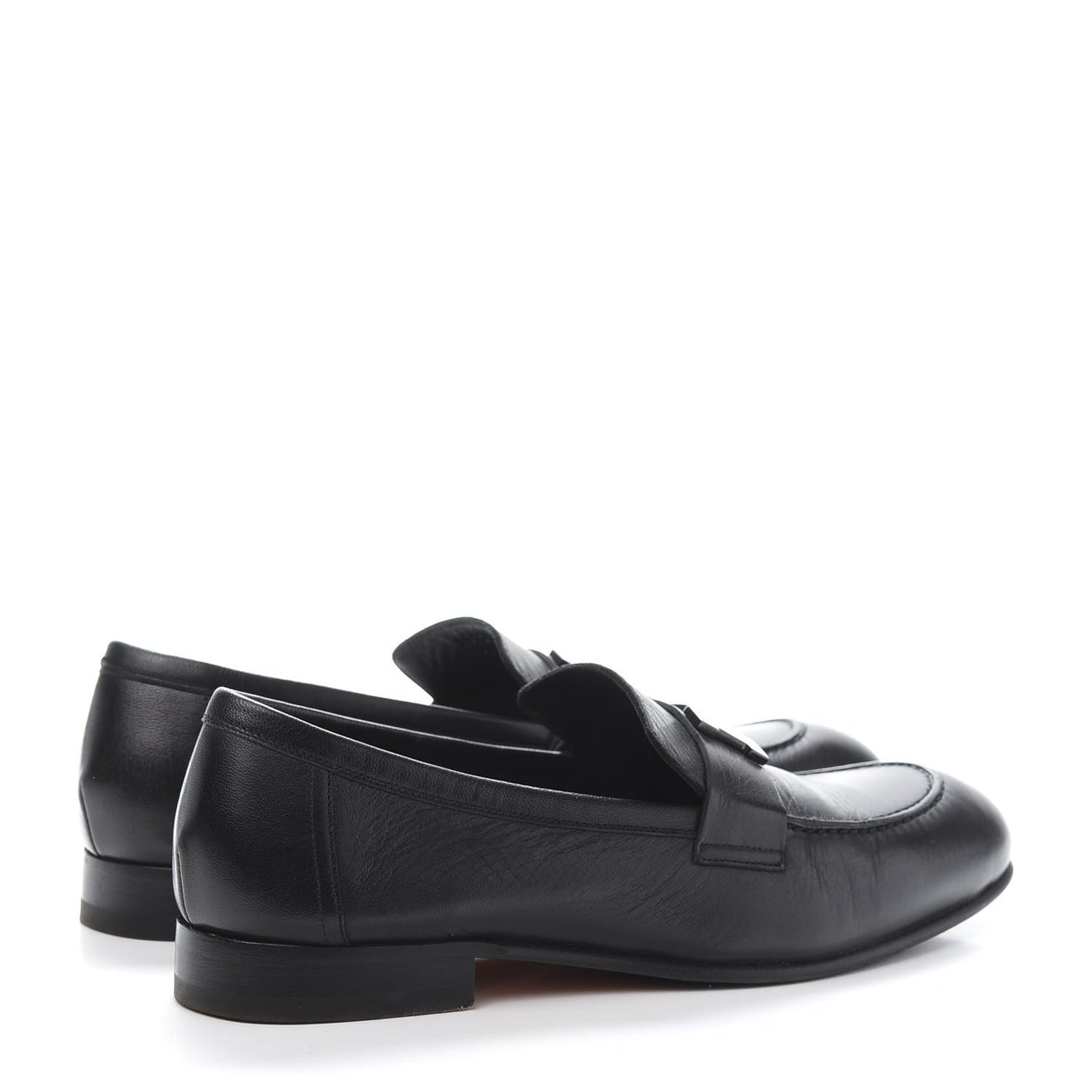 Goatskin Mens Paris Loafers 40 Black