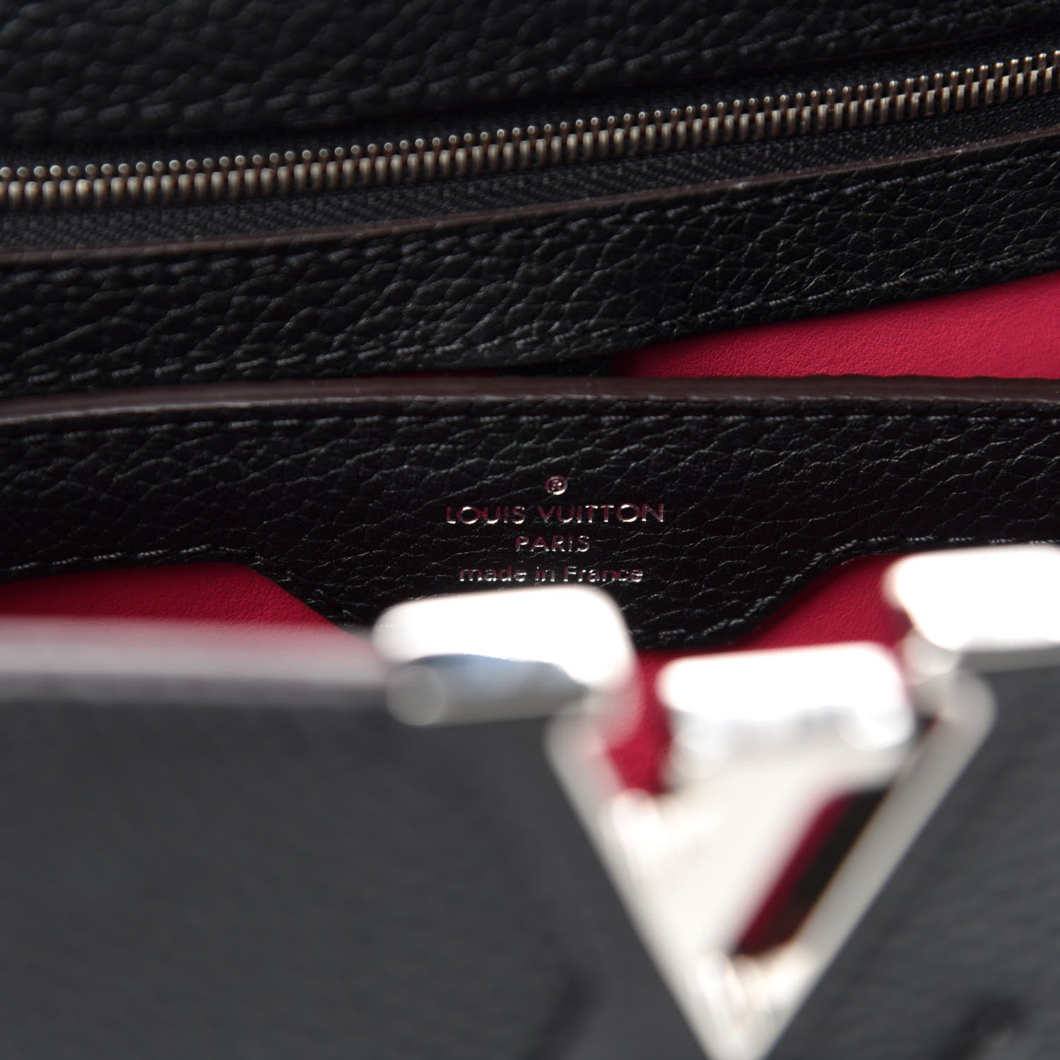 Louis Vuitton Taurillon Capucines PM Black 8 of 9
