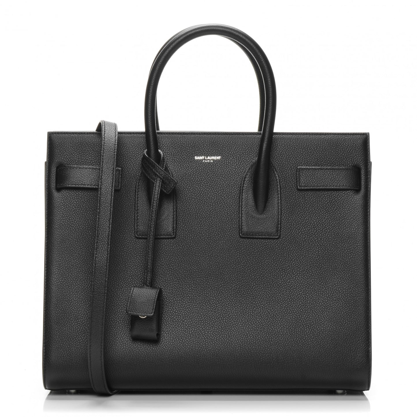 Grained Calfskin Small Sac De Jour Black