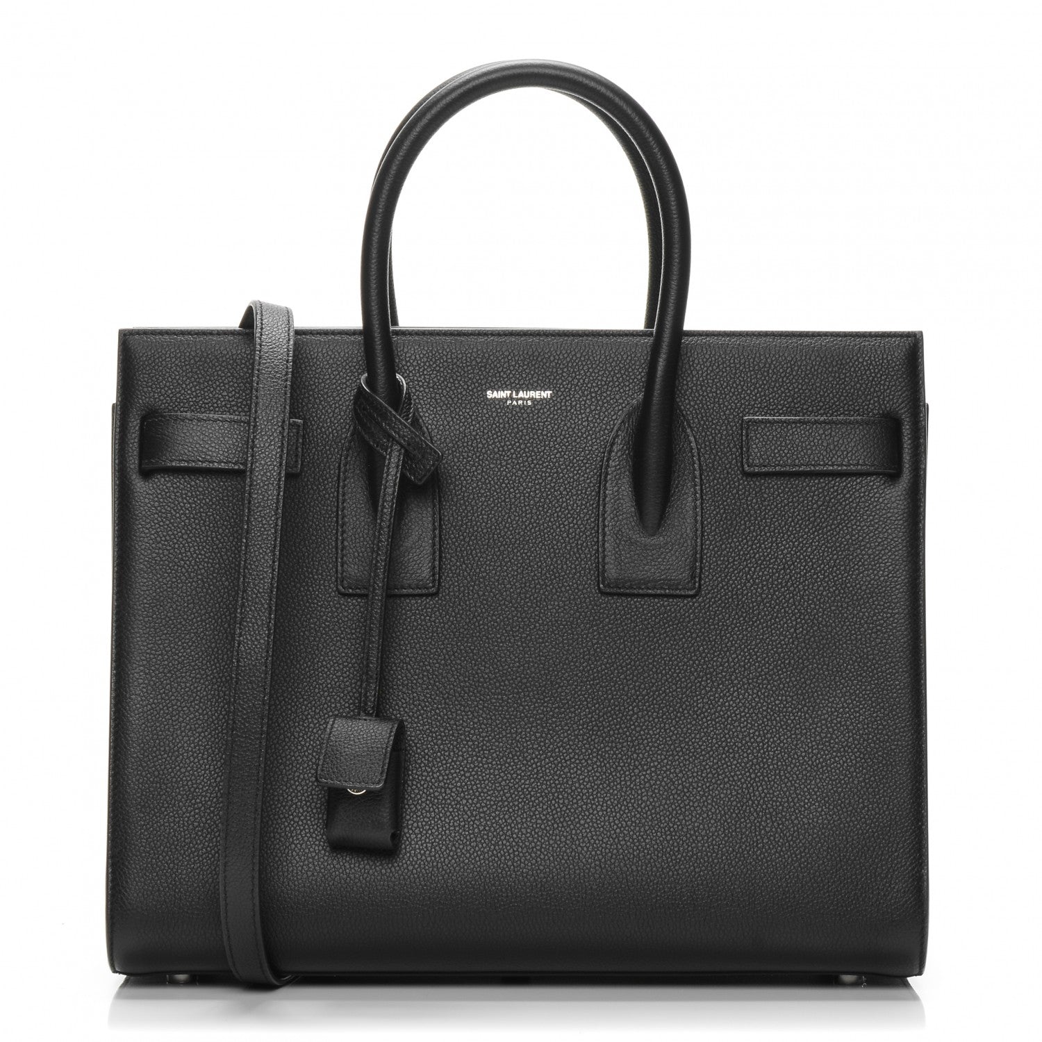 Saint Laurent Grained Calfskin Small Sac De Jour Black 1 of 7