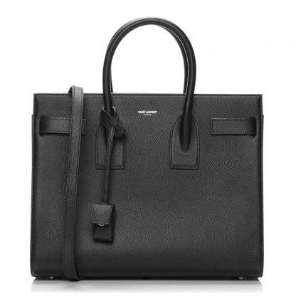 Saint Laurent Grained Calfskin Small Sac De Jour Black 1 of 7