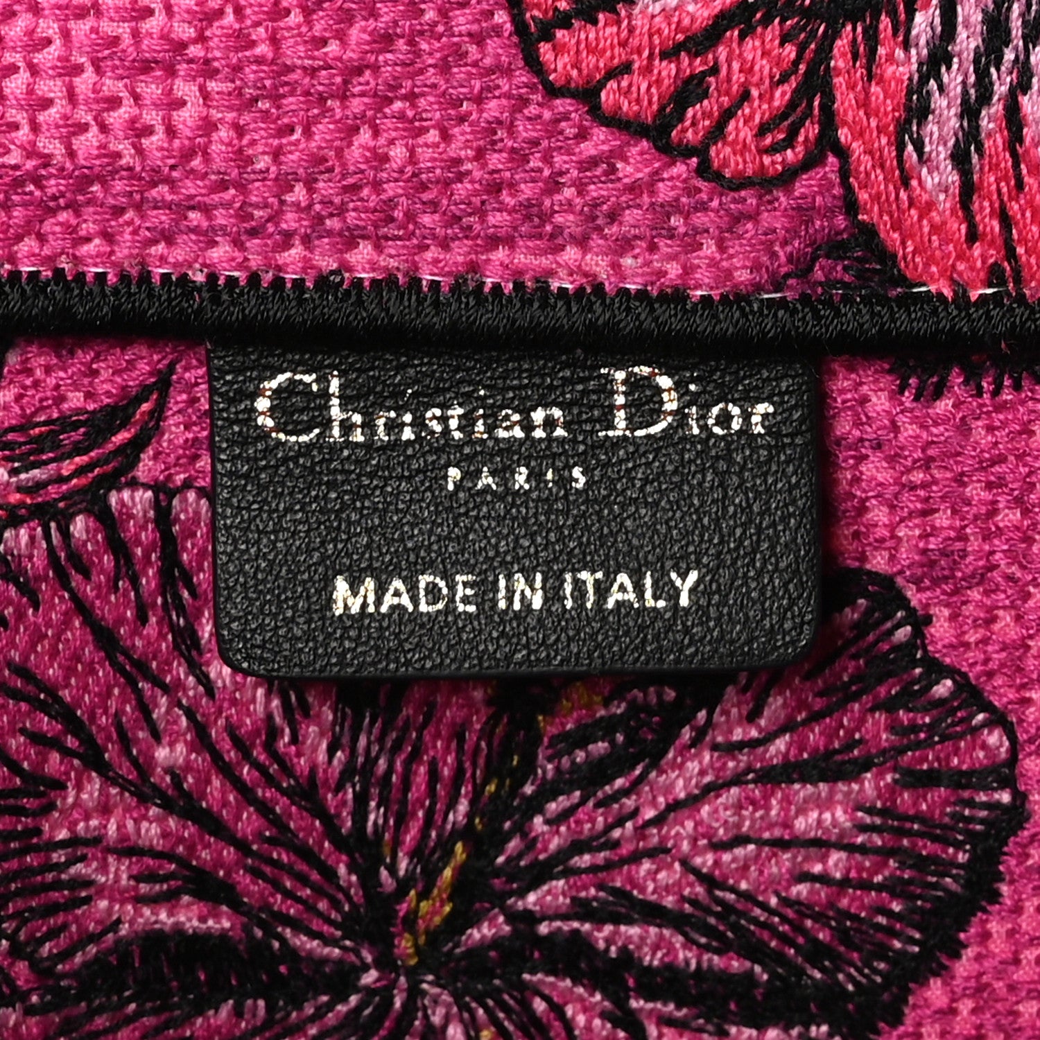 Christian Dior Canvas Embroidered Medium Toile de Jouy Voyage Book Tote Fuchsia Multicolor 6 of 10