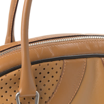 Prada Vitello Drive Perforated Bowling Bag Naturale 9 of 9