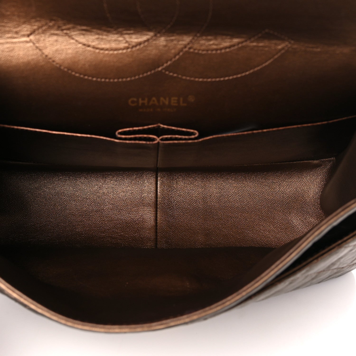 Chanel Metallic Aged Calfskin 2.55 Reissue 226 Flap Bronze 5 of 10