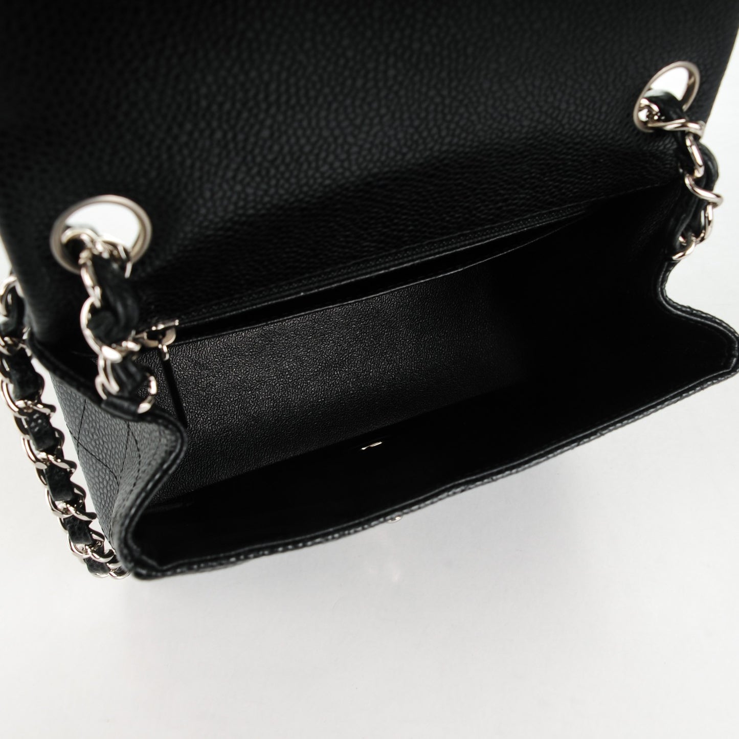 Caviar Quilted Mini Square Flap Black