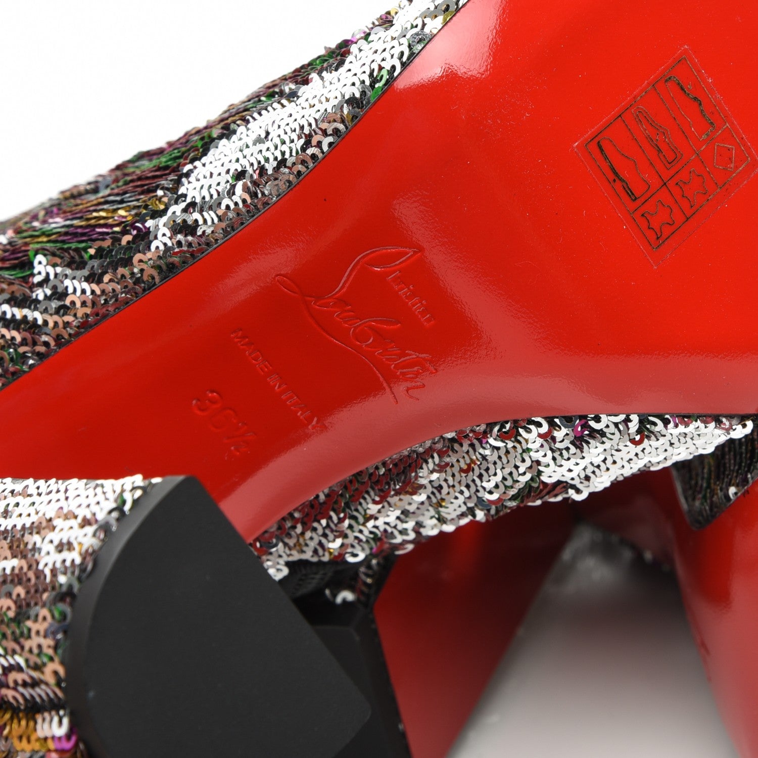 Christian Louboutin Paillettes Moulamax Booties 36.5 Multicolor 5 of 7