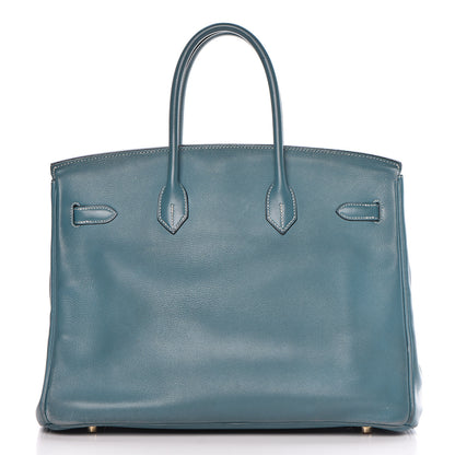 Hermes Swift Birkin 35 Blue Jean 4 of 55