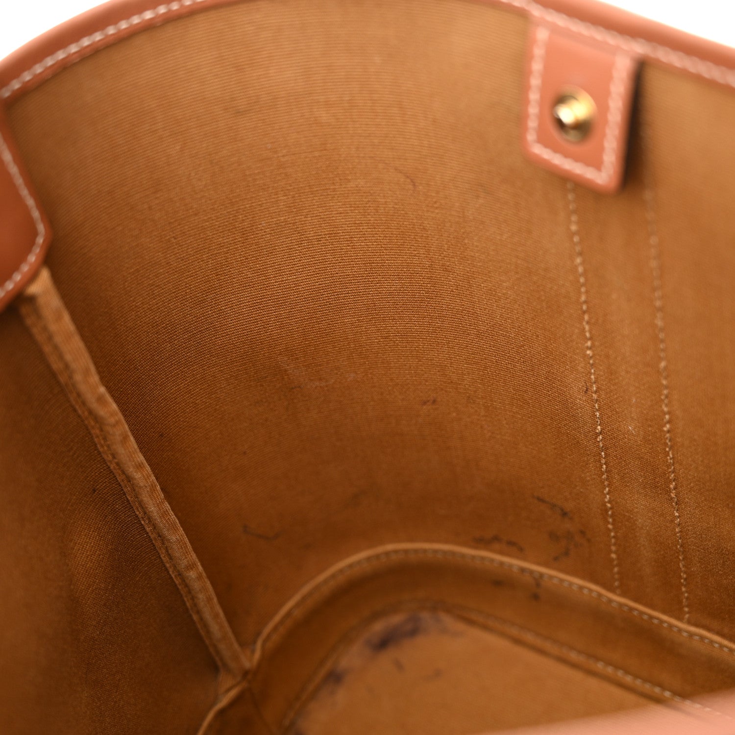 Celine Triomphe Canvas Calfskin Small Bucket Bag Tan 13 of 13