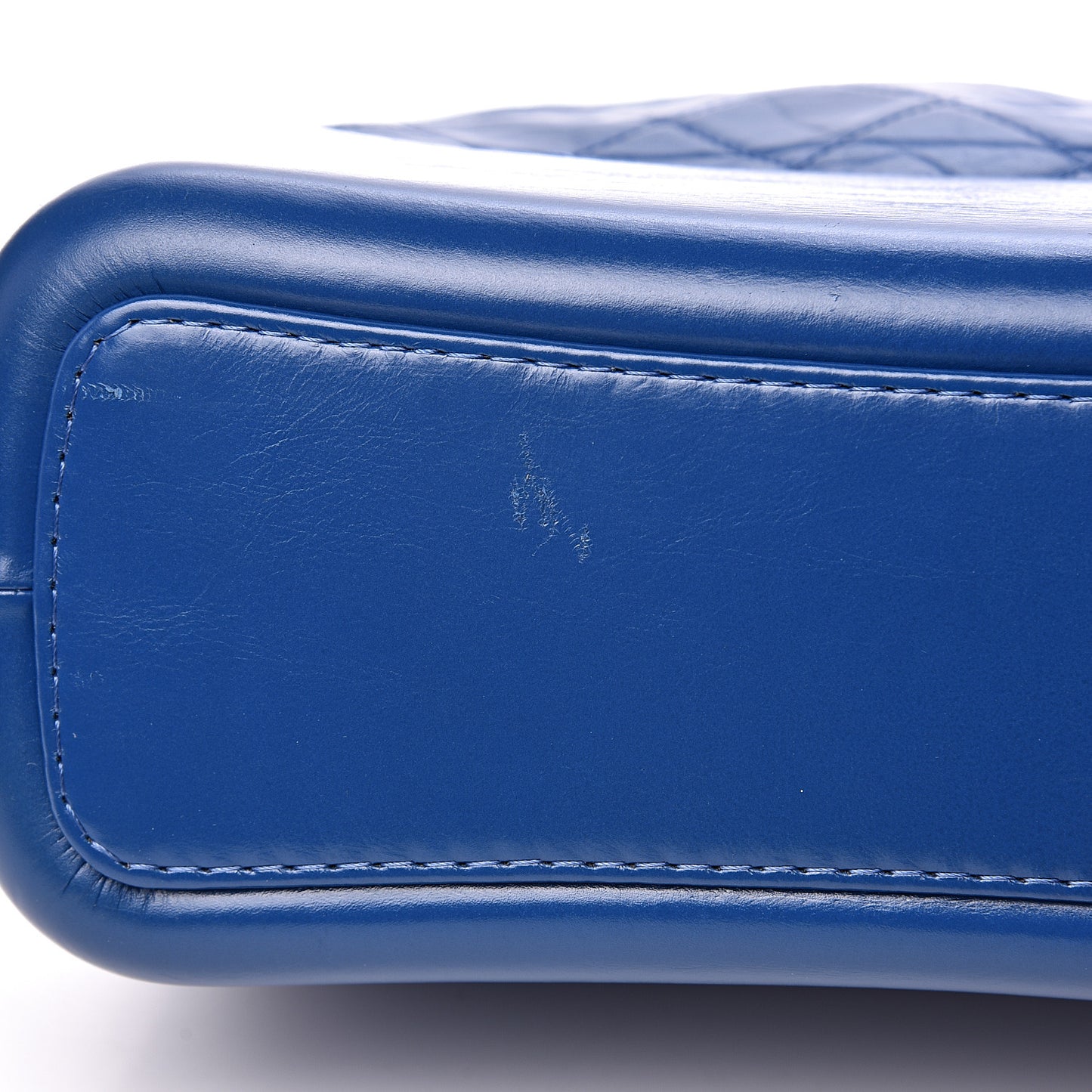 Aged Calfskin Quilted Medium Gabrielle Hobo Blue