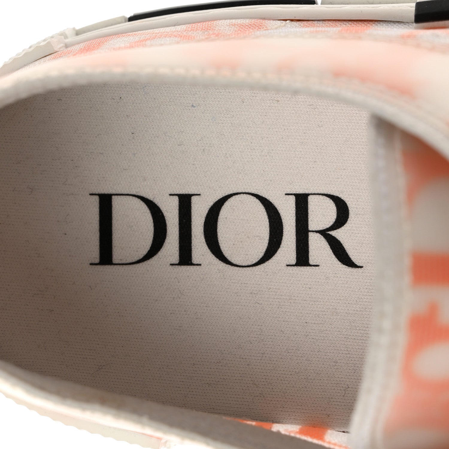 Christian Dior Technical Canvas Oblique Mens B23 Low Top Sneakers 42 White Orange 8 of 13