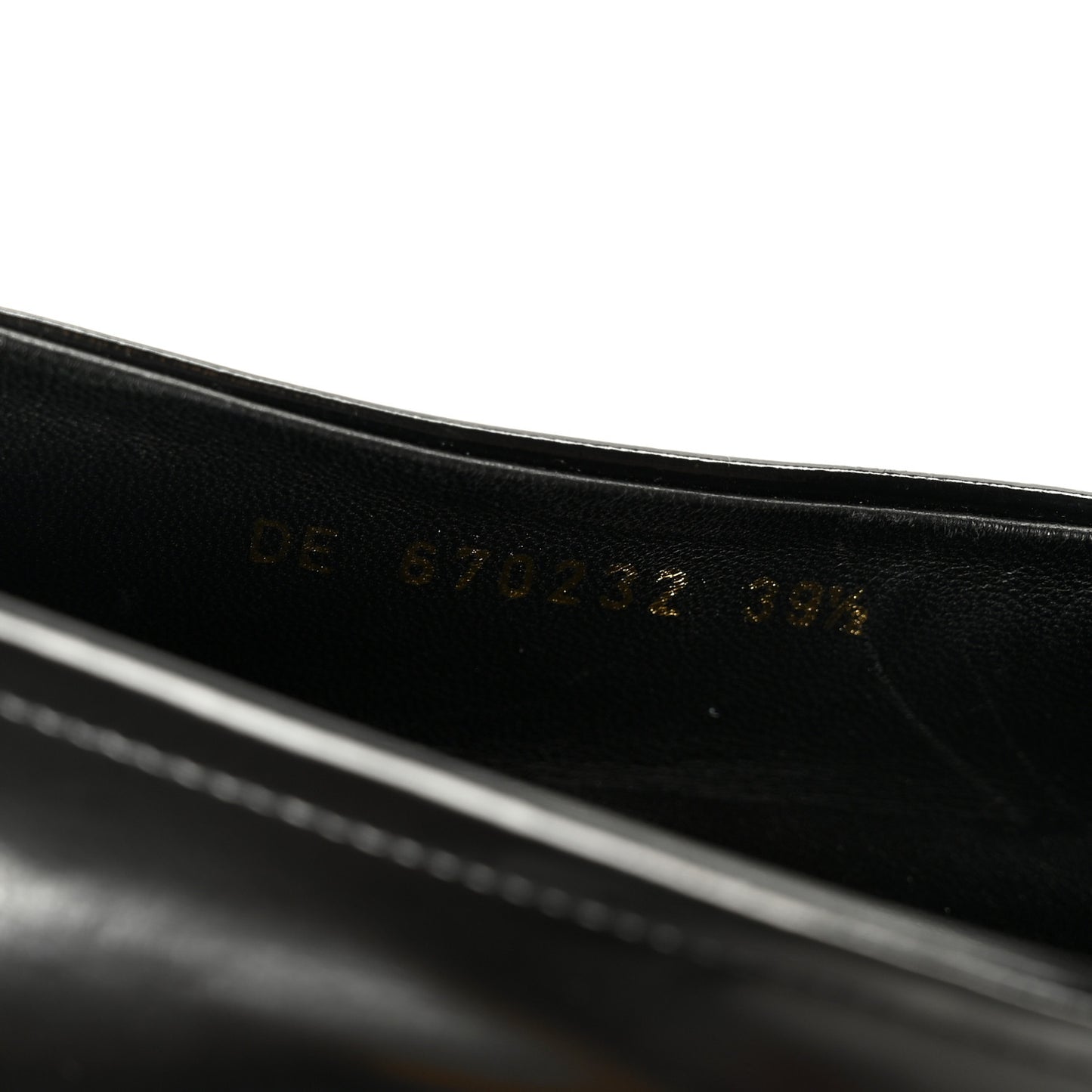 Glazed Calfskin Le Loafer 15 Penny Slippers 39.5 Black