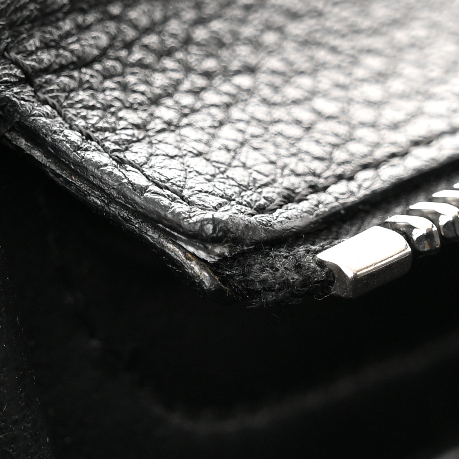 Celine Drummed Calfskin Suede Small Trapeze Black 12 of 13