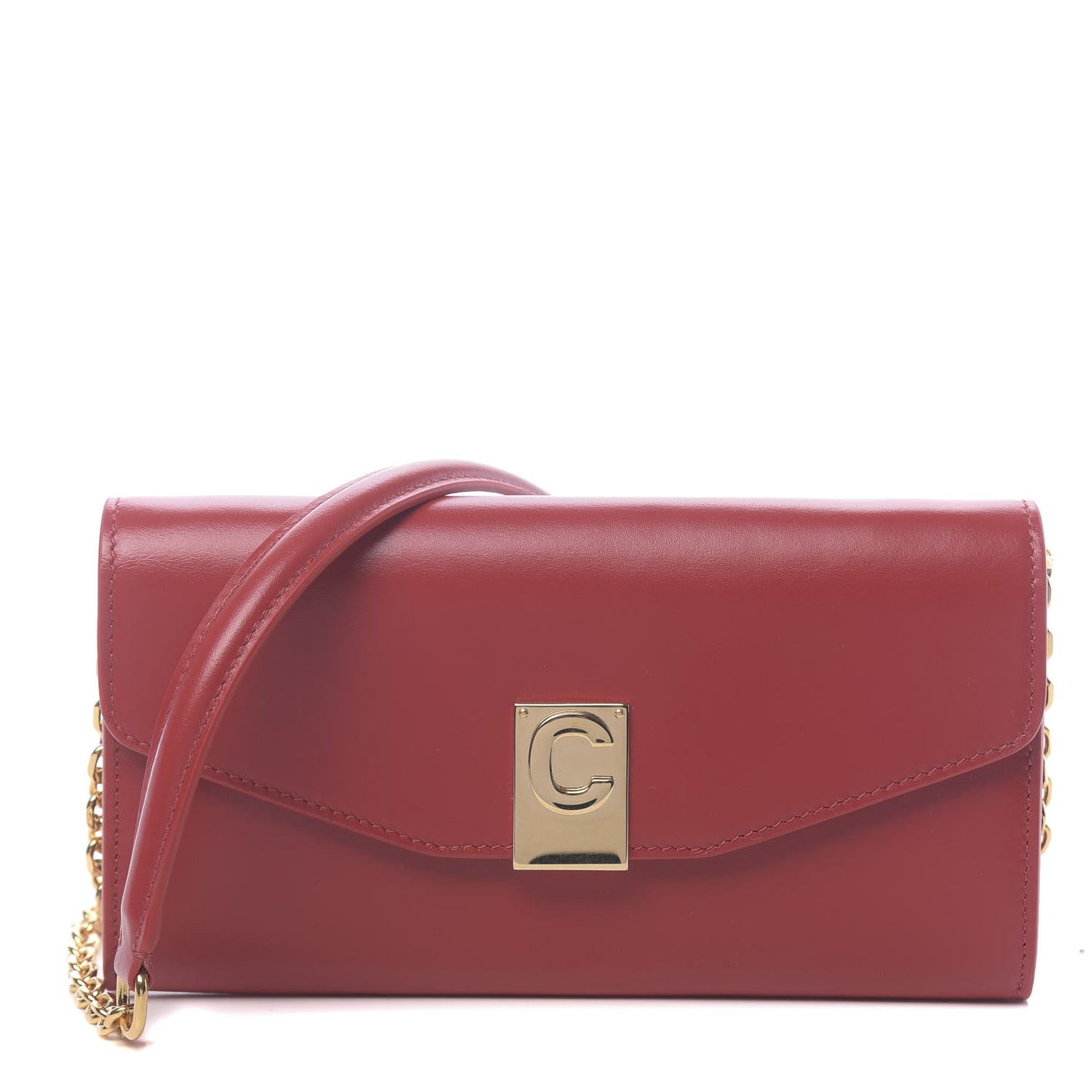 Calfskin C Wallet On Chain Bag Red