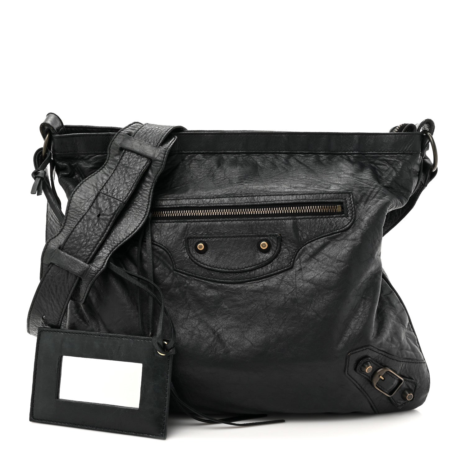 Balenciaga Agneau Classic Hardware Flat Messenger Black 3 of 11
