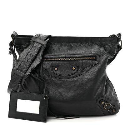 Balenciaga Agneau Classic Hardware Flat Messenger Black 3 of 11