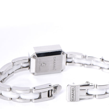 Chanel Stainless Steel Ceramic Diamond Bezel 16mm Chain Premiere Quartz Watch White 4 of 5