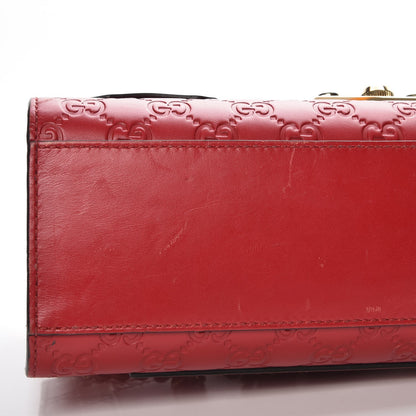 Gucci Guccissima Medium Padlock Shoulder Bag Hibiscus Red 13 of 15