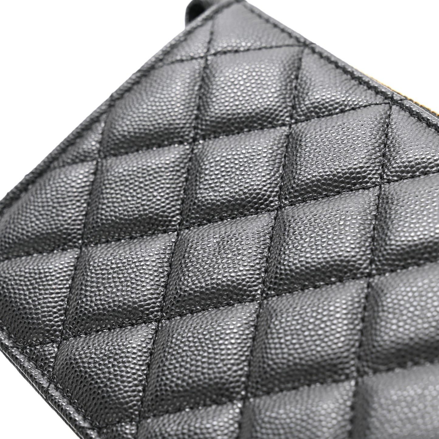 Caviar Quilted Polly Pocket Pouch Black