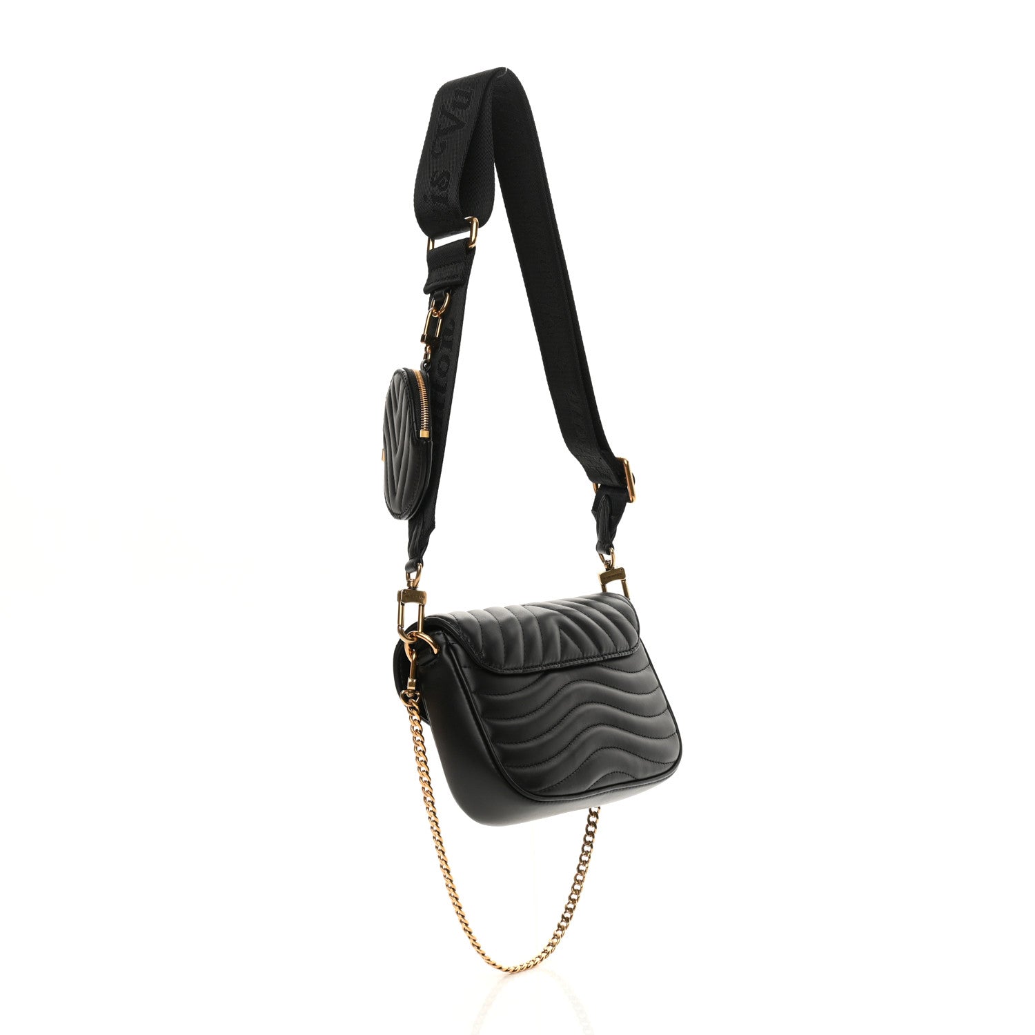 Louis Vuitton Calfskin New Wave Multi Pochette Black 3 of 11
