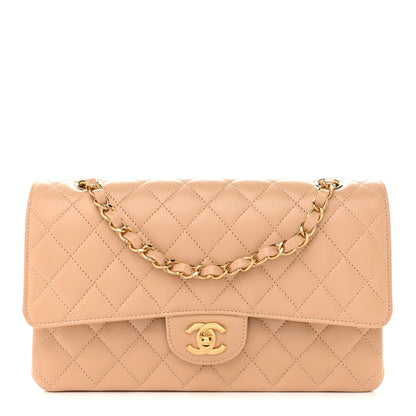 Chanel Caviar Quilted Medium Double Flap Beige 1 of 11