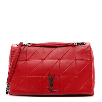 Saint Laurent Lambskin Patchwork Monogram Large Jamie Red 1 of 11