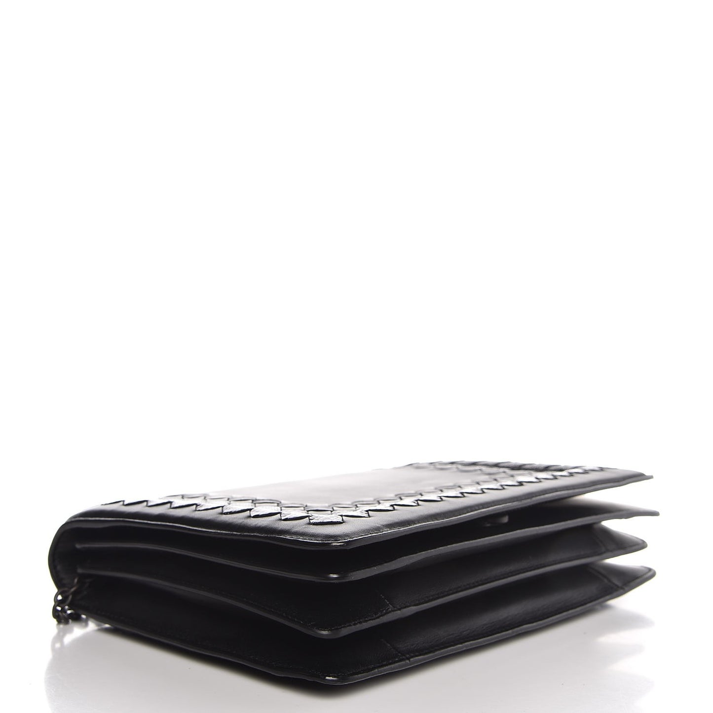 Nappa Intrecciato Ayers Chain Wallet Black