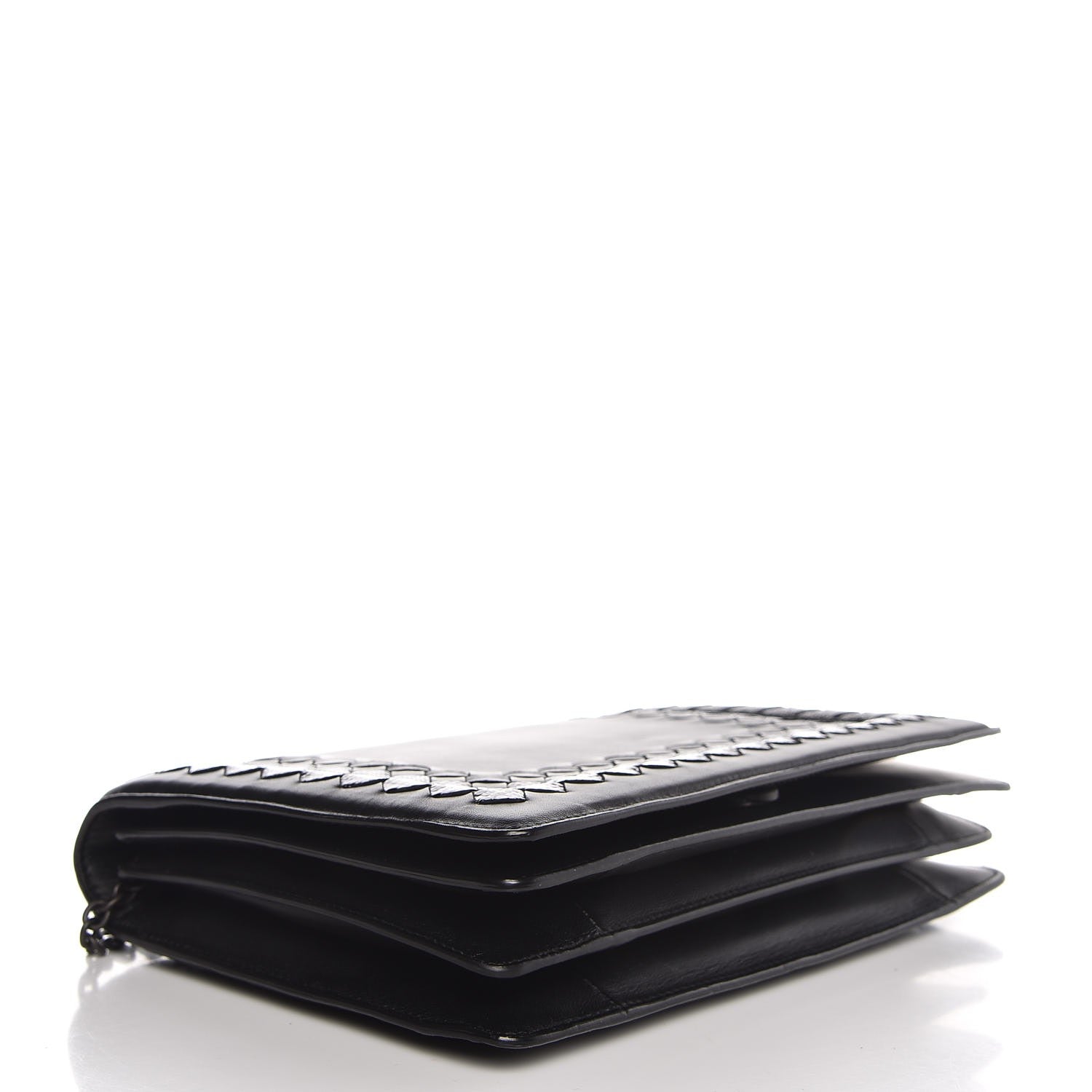 Bottega Veneta Nappa Intrecciato Ayers Chain Wallet Black 4 of 8