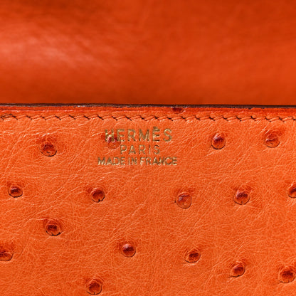 Hermes Ostrich Drag 32 Orange 6 of 20