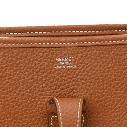 Hermes Taurillon Clemence Evelyne III PM Gold 6 of 10