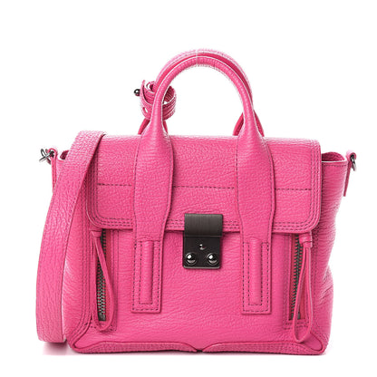 3.1 Phillip Lim 3.1 Textured Calfskin Mini Pashli Satchel Fuchsia 1 of 8
