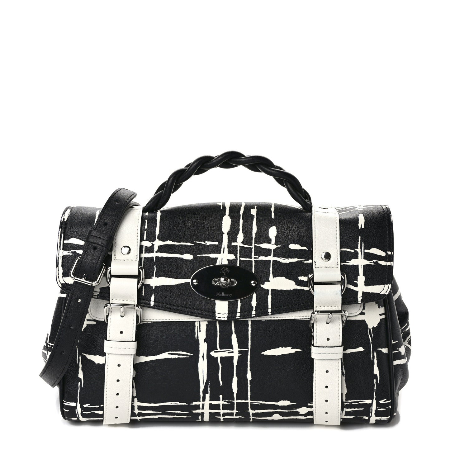 Polished Buffalo Check Printed Medium Alexa Black White