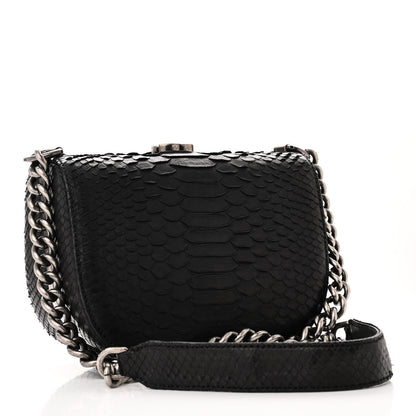 Chanel Snakeskin Box Kisslock Crosssbody Black 2 of 11